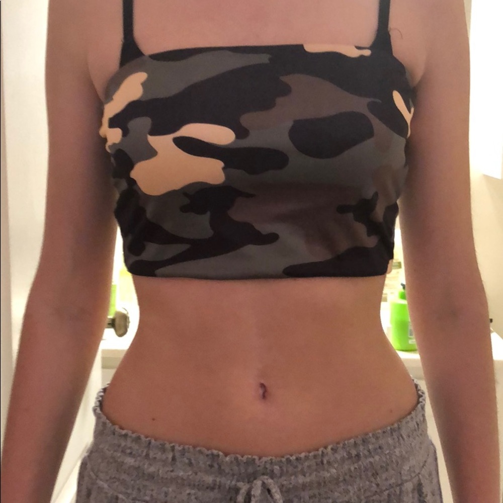 camo tube top